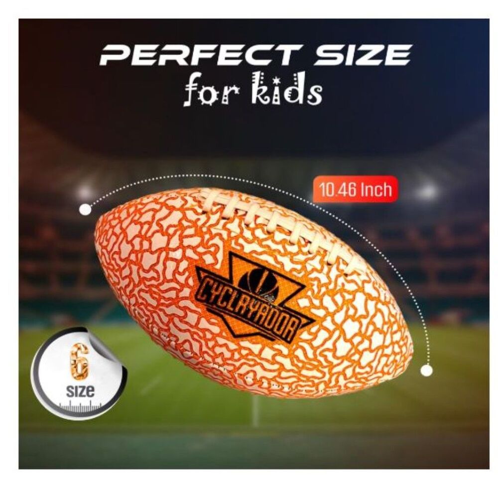 l Glow in The Dark Kids Football #6 Rechargeable Light-Up Youth Cyclayador-New!
